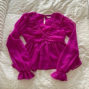 Hot Pink Baby Doll Top